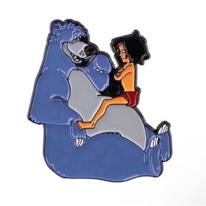 The Jungle Book Enamel Pin, 1997, Mowgli and Baloo Enamel Pin